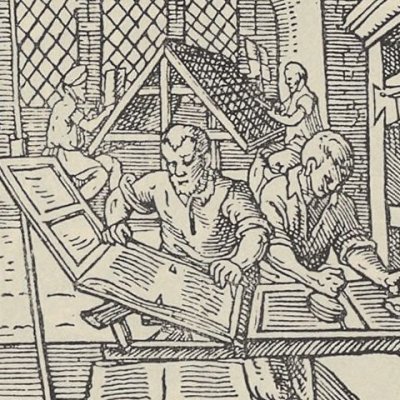 L’imprimeur (Das Ständebuch, Le livre des métiers, Leipzig, 1568) - Jost Amman