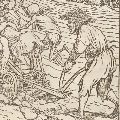 La mort et le laboureur (Simolachri…, Lyon, 1549) - Hans Holbein