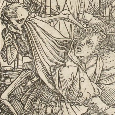 La mort et l'armateur (Simolachri…, Lyon, 1549) - Hans Holbein