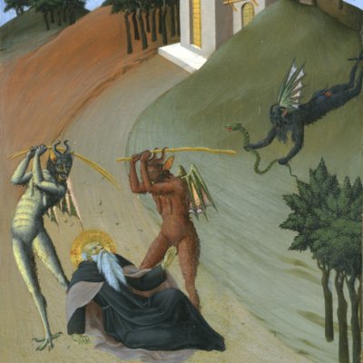Saint Antoine battu par les démons (Pala de saint Antoine) - Maître de l’Observance