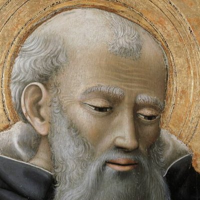 Saint Antoine abbé lisant (Pala de saint Antoine) - Maître de l’Observance