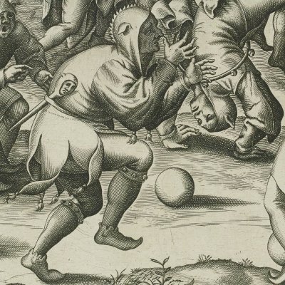Fête des fous. Les fous jouant aux boules - d’après Pieter Brueghel l’Ancien