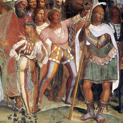 Benoît reçoit Maur et Placide (Monte Oliveto, Vie de saint Benoît) - Le Sodoma