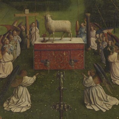 Adoration de l’Agneau mystique (retable de Gand)  - Jean van Eyck