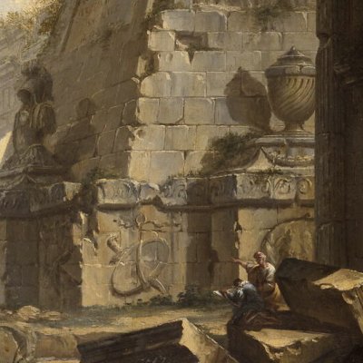 Ruines antiques avec une pyramide - Servandoni