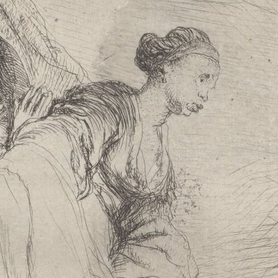 La résurrection de Lazare (version gravée, 1er état) - Jan Lievens