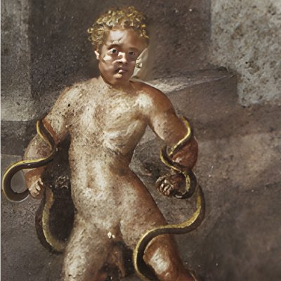 Hercule enfant étouffant les serpents (Pompéi, villa des Vettii)