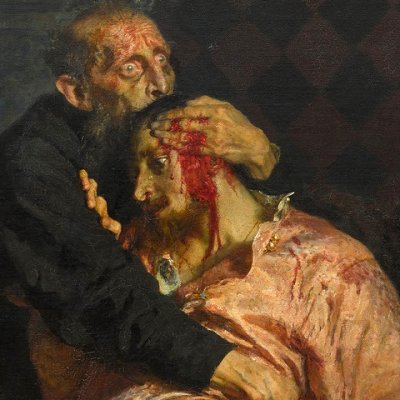 Ivan le terrible et son fils Ivan, le 16 novembre 1581 (Иван Грозный и сын его Иван 16 ноября 1581 года) - Répine