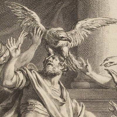 Le roy, le milan et le chasseur (La Fontaine, Desaint et Saillant, 1755) - Oudry