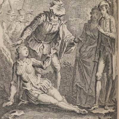 Les deux gentilshommes de Vérone (Shakespeare, éd Theobald, t1, 1762) - Gravelot