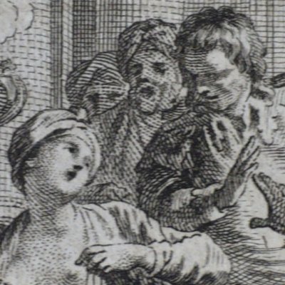 Sicuran révèle sa féminité devant le soudan (Décaméron 1757 J2N9) - Gravelot