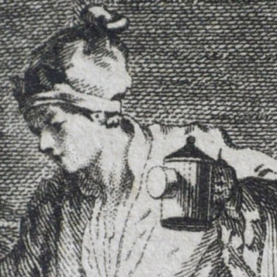 Le palefrenier adultère tondu par le roi (Décaméron 1757 J3N2) - Gravelot