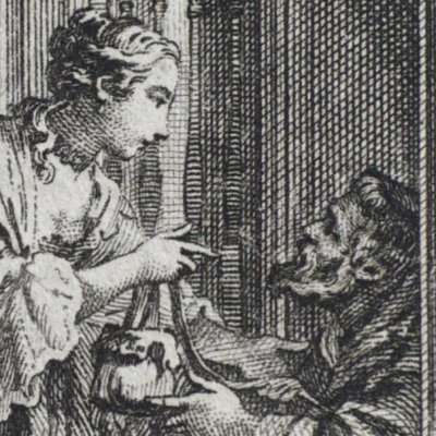 Le confesseur entremetteur malgré lui (Décaméron 1757 J3N3) - Gravelot