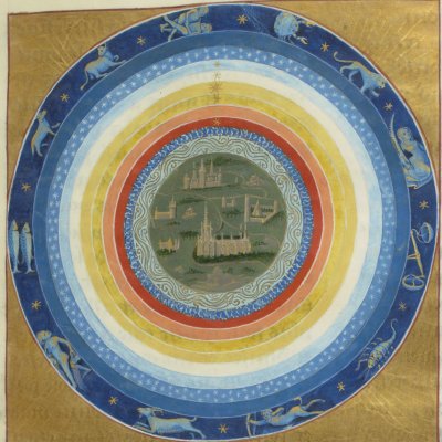 Cosmographie circulaire (E. de Conty, Livre des échecs amoureux) - Testard