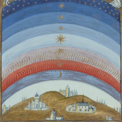 Cosmographie perspective (E. de Conty, Livre des échecs amoureux) - Testard