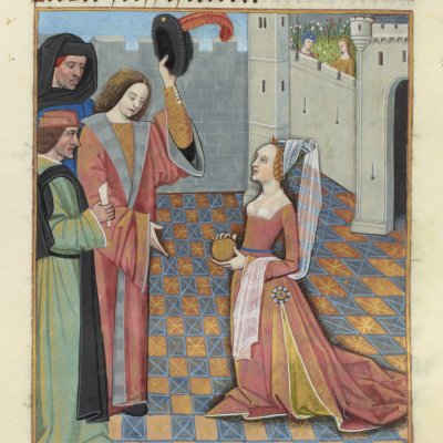 Vénus remercie Évrard (E. de Conty, Livre des échecs amoureux) - Testard