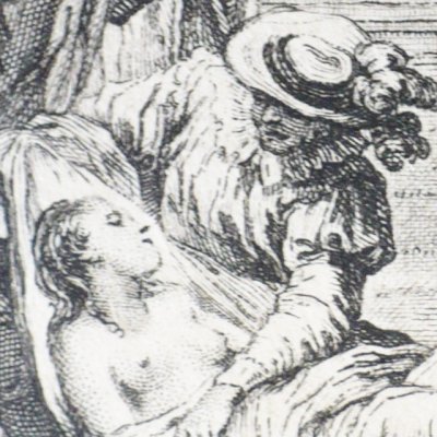 Gerbin fait ensevelir sa bien aimée à Ustique (Décaméron 1757, J4N4) - Eisen
