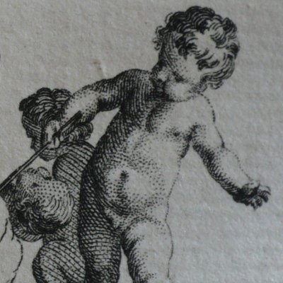 Putti brûlant un animal (Décaméron 1757)