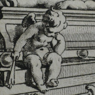 Putto pleurant deux putti morts (Décaméron 1757) - Gravelot