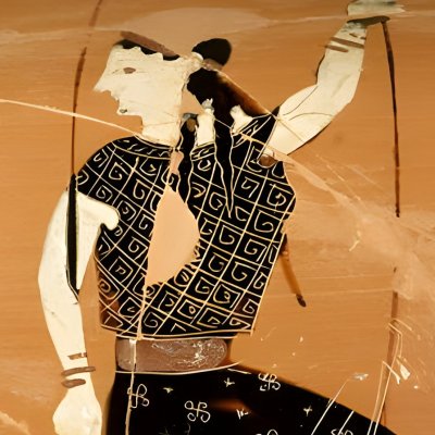 Jeune femme sur une balançoire (Amphore à figures noires) - Peintre de la Balançoire