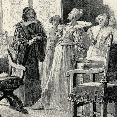 La Reine donne sa lettre au Chancelier (Les 3 mousquetaires, 1894) - M. Leloir