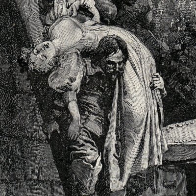 L’enlèvement de Mme Bonacieux (Les trois mousquetaires, 1894) - M. Leloir