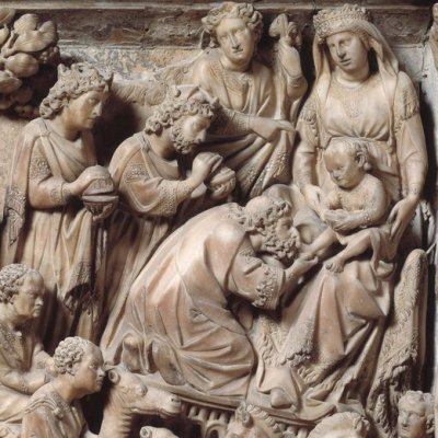 Adoration des mages (Chaire du Duomo de Sienne) - Nicola Pisano