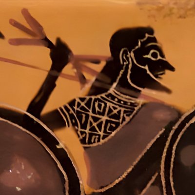Héraclès contre Cycnos (Cratère à volutes, fig. noires) - Peintre de Nicosthénès