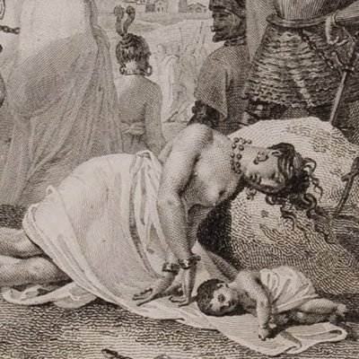 La mort de Cora (Marmontel, Les Incas, OC vol8, 1819) - Adam d’après Desenne