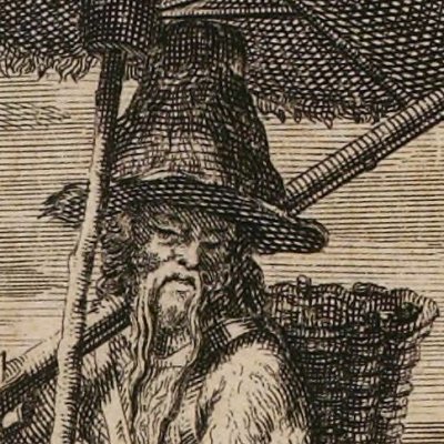Frontispice (Robinson Crusoe, trad. fr., Amsterdam, Chatelain 1727) - Picart