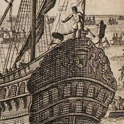 La mort de Vendredi (Robinson Crusoe, trad. fr., Amsterdam, Chatelain 1726)