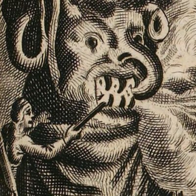 Destruction de l’idole (Robinson Crusoe, trad. fr., Amsterdam, Chatelain 1726)