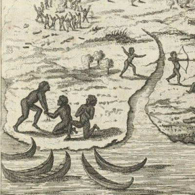 R. Crusoé sauve Vendredi (Robinson Crusoe, Londres 1722) - Clark