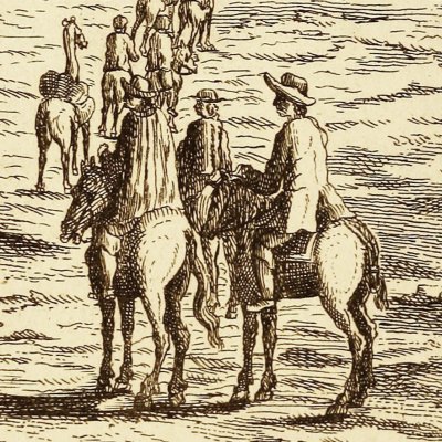 L’attaque des Tartares (Robinson Crusoe, Londres 1722) - Clark ?