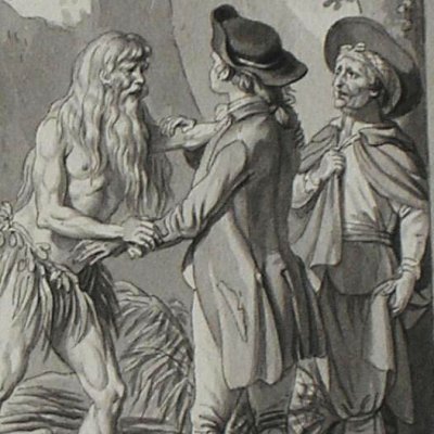 Le solitaire anglais (Dessins pour les Voyages imaginaires) - Marillier