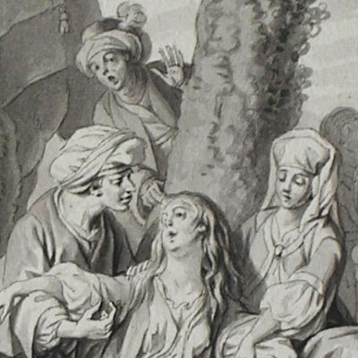 Gaudence de Lucques. La noyade (Dess. pour les Voyages imaginaires) - Marillier