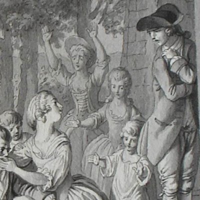 L'Isle inconnue. Les frères rivaux (Drawings for Voy. imaginaires) - Marillier
