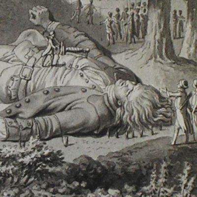 Gulliver à Lilliput (Dessins pour les Voyages imaginaires) - Marillier