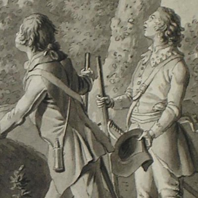 Jean Gulliver rencontre Taïsaco (Dess. pour les Voyages imaginaires) - Marillier