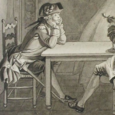 Le diable amoureux (Drawings for Voyages imaginaires) - Marillier