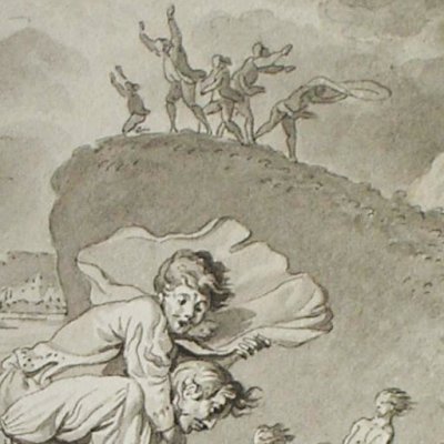 Naufrage d’un vaisseau portugais (Dess pour les Voyages imaginaires) - Marillier