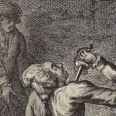 Duel d’Edmond avec le marquis (Paysan perverti,  Esprit 1782, fig35) - Binet