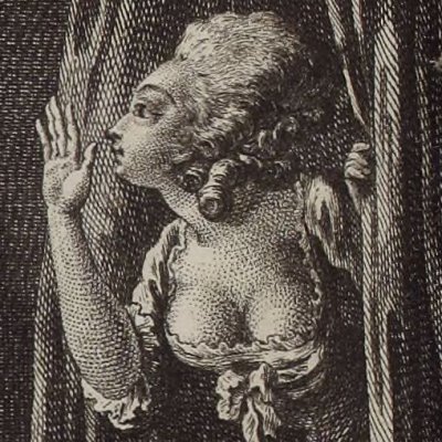 Edmond dupé par la marquise (Paysan perverti,  Esprit 1782, fig40) - Binet