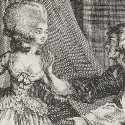Edmond ramoneur chez Adélaïde (Paysan perverti,  Esprit 1782, fig54) - Binet