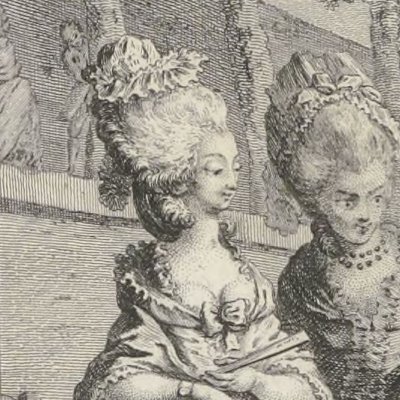 Zéphire aborde la jeune drapière (Paysan perverti,  Esprit 1782, fig55) - Binet