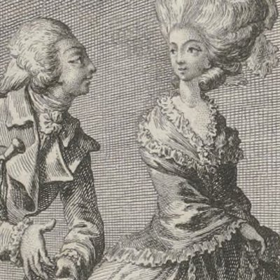 Edmond aborde une passante (Paysan perverti,  Esprit 1782, fig64) - Binet