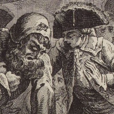 Edmond perd son 2nd œil (Paysan perverti,  Esprit 1782, fig81) - Binet