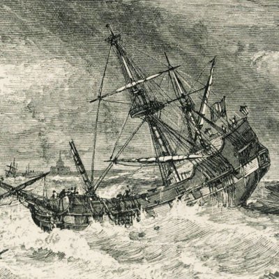 Shipwrecked at Yarmouth (Robinson Crusoe, London, 1863)