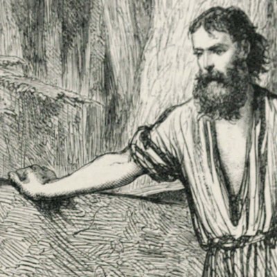 Robinson fabrique un bateau (Robinson Crusoe, Londres, 1863)