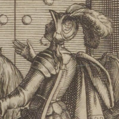 Godomar and Ceraste at the Marcilly gate (L'Astrée 1633, IV, 8)